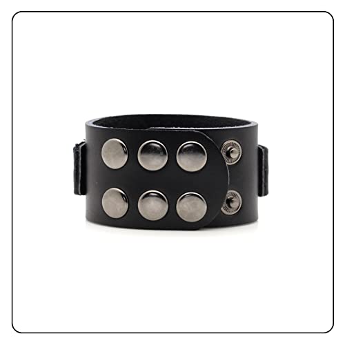 Hip Hop Alloy Skull Wristband Leather Cuff Bracelet,7.0-8.0inches3