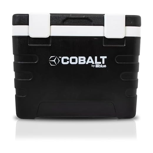 37 Quart Cobalt Weekender Cooler - Ice Chest by Blue Coolers for Camping, Sports Events, and Barbecues (Full Day Ice Retention) (Black)
