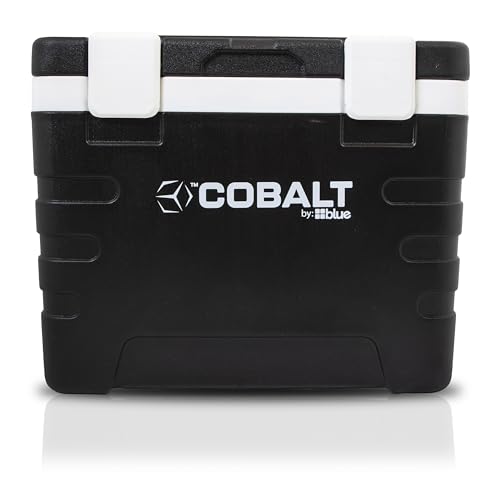 37 Quart Cobalt Weekender Cooler - Ice Chest by Blue Coolers for Camping, Sports Events, and Barbecues (Full Day Ice Retention) (Black)