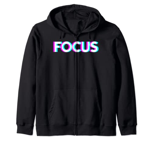Focus - Anaglyph Optical Illusion Trippy - Camisa motivacional Sudadera con Capucha