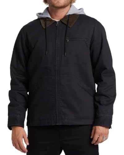 Billabong Men's Barlow Hooded Workwear Style Zip Jacket