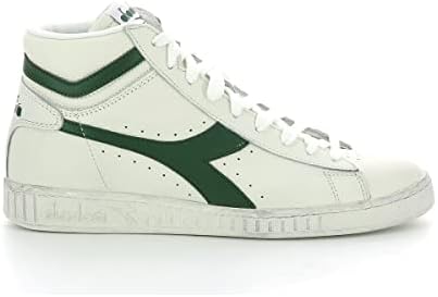 Diadora Unisex Game L High Waxed Athletic, White/Blue Caspian Sea, 11 US Men | Image 3