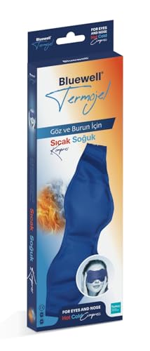 Termojel Göz Maskesi; Soğuk & Sıcak Kompres, Kumaş Kaplamalı, Ayarlanabilir Bantlı, Göz Yorgunluğu & Migren için, Yeniden Kullanılabilir