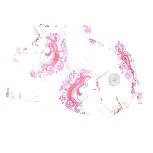Chapeaux de travail motif licorne JDEZ casquettes bouffantes unisexes