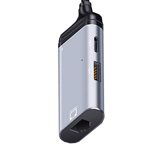 Puerto de datos USB C a Gigabit Ethernet RJ45 Lan conector para televisión y PC 5