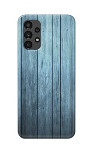Image of Printed Hard Back Cover Case for Samsung Galaxy A13 4G Back Cover (Wooden Blue) -702
