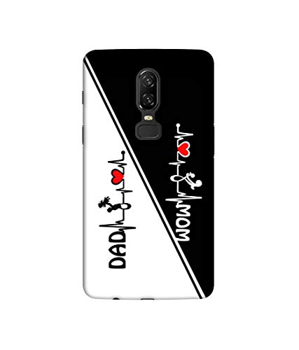 Image of Amazon Brand - Solimo Designer Mom and Dad Lover 3D Printed Hard Mobile Back Case Cover Compatible for OnePlus 6