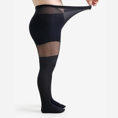 Medias de nylon con puntos negros cintura alta pantis finos damas