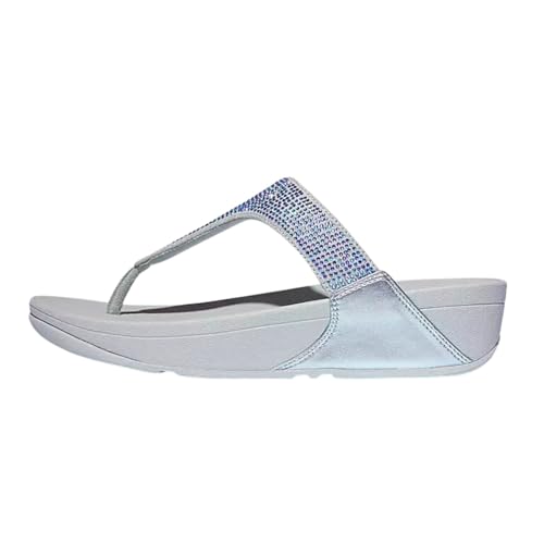 Image of FitFlop Women's Lulu Crystal Metallic Toe-Post Sandals