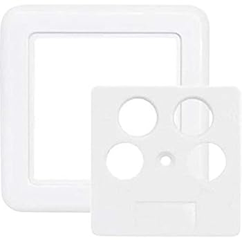 Axing SZU 2-14 Steckdosen-Abdeckung zweiteilig TVRSATSAT für Antennendose SSD 7-00 3 Stück