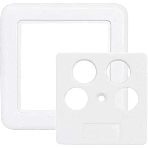 Axing SZU 2-14 Steckdosen-Abdeckung, zweiteilig TV/R/SAT/SAT für Antennendose SSD 7-00, 3 Stück