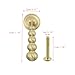 Mewutal 2pcs Solid Brass Cabinet Knobs Gold Drop Pulls Vintage Drawer Pendant Knobs Decorative Dresser Handles for Cupboard Wardrobe, with Screws (Gold)
