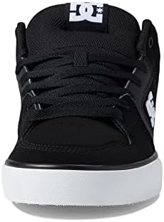 DC Men's Pure MID Casual Skate Shoe, Black/White, 15 | Image 5