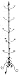 Displays2go Tall Multi-Tiered Rotating Wrought Iron Hat and Coat Rack, Black