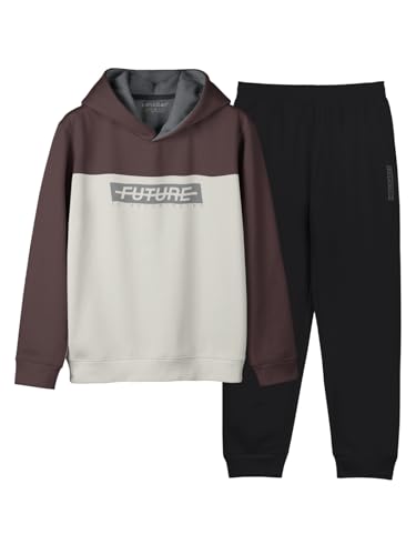 Image of HELLCAT Printed Cotton Blend Full sleeve Hoodie T-shirt Jogger Trackpant Clothing Set for Boys