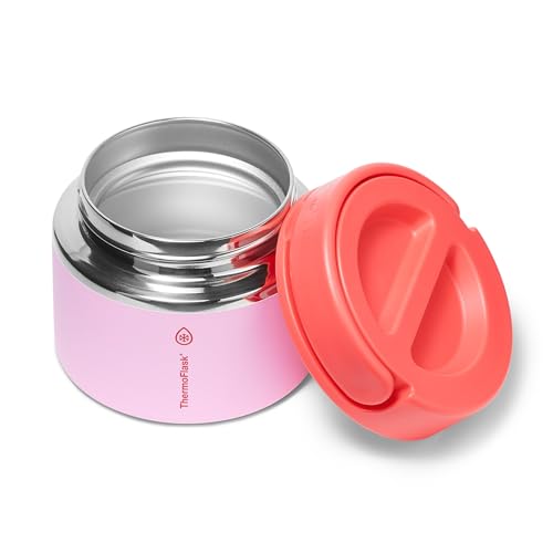 Image of ThermoFlask Insulated Food Jar with Leakproof Lid (12 oz, Spring Blossom) - Stainless Steel Food Containers for Hot & Cold Meals, Lunch, Soup & Snacks
