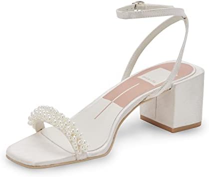 Dolce Vita Women's ZALIMA Low, Block Heel, Vanilla Pearls, 7.5 | Image 7