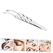 DONFAMDS 2pcs Precision Eyelid Tweezers Stainless Steel Lab Industrial Tweezers Pointed for Beauty Tool Face Care