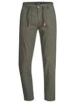 Indicode Herren Veneto Stoffhose aus Leinen & Baumwolle | Leinenhose Freizeithose Männer Army, S – Ansicht 6