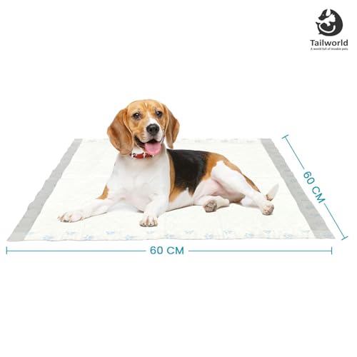 Image of Training Pads, with Odor Lock Technology & Super Absorbent Pee Pads, Leak-Proof Dog Potty Training Pads for Puppies, Dogs,Cats & Rabbits (60 X 60 cm) 50 Pcs