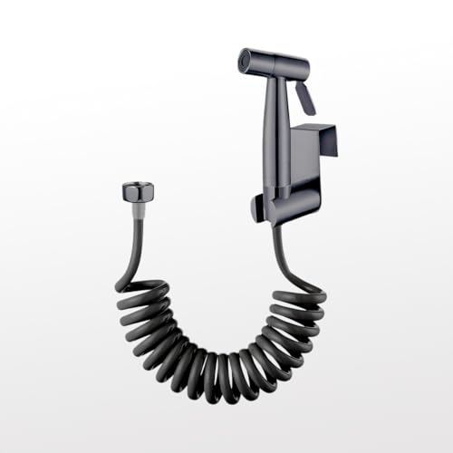 QEENLOCK Kit complet douchette WC en acier inoxydable, pulvérisateur bidet portable avec crochet pour réservoir d'eau, tuyau télescopique flexible 150 cm...