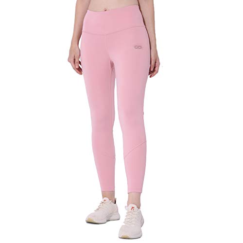 Image of Silvertraq Women's Slim Fit Polyester Blend Leggings (W101$P Light Pink XS)