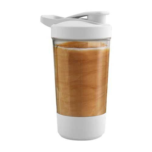 Licuadora de proteínas eléctricas: botella de mezcla portátil, taza de carga USB, coctelera | Mezclador recargable con un potente motor para suplementos de proteínas lisas y madera