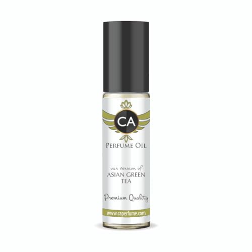 CA Perfume Impression of Asian Green Tea Unisex Fragrance Oil Citrus Aromatic Scent Long Lasting Perfumes for Women &amp; Men Travel Size TSA Ready Mini Parfum Body Oil Roll-on 0.33 Fl Oz 10ml