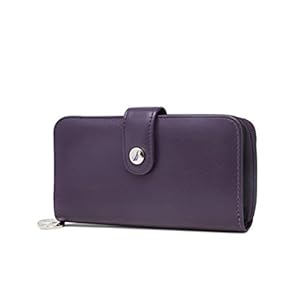 Nautica Be Shore Womens Wallet RFID Blocking Zip Around Clutch