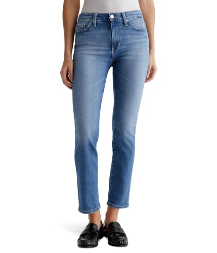 AG Women's Mari Mid-Rise Slim Straight Jeans in 13 Years Promenade