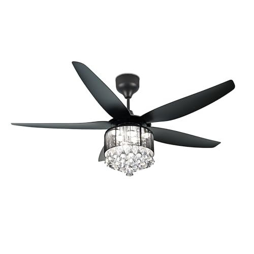Image of oltao Kingbird 56 inch Designer Fan with Chandelier Ceiling Fan, 3 Colour dimmable Light, Silent opration (Fixed Blades)