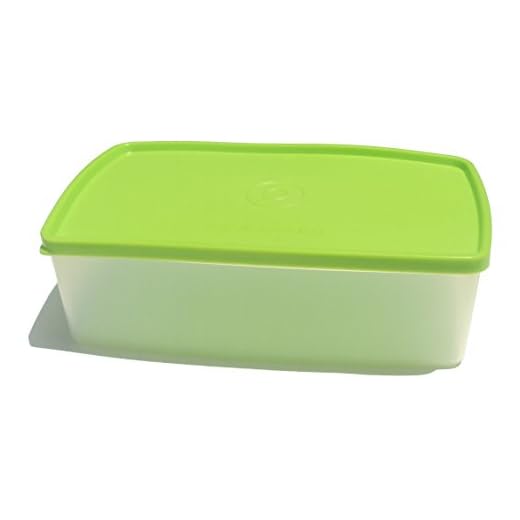 Tupperware Vintage Style Pak N Stor Rectangular Freezer Container Lime Green Seal