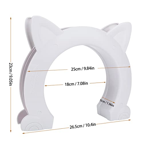 KKUYT Cat Door Interior Pet Doors for Cats Kitty Shape Hole Pet Easy Pass Cat Gate fits Inside Door Indoor Door Hides… - Image 3