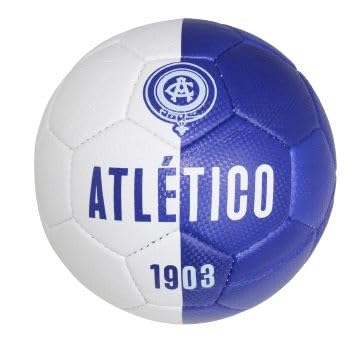Atletico de Madrid Balón de Fútbol con Escudo 1903 Segunda Equipación Talla 5, Circunferencia 68-69cm, Color Blanco y Azul