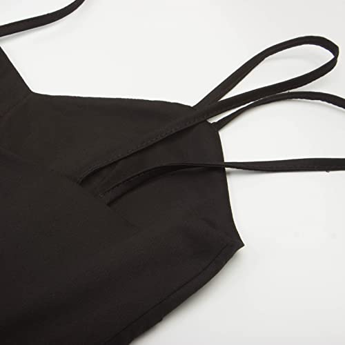 Women's Lace Long Dress Cape Stand Collar Shawl Two-Piece Doll Collar Sling Dress Solid Party Cosplay Midi Dress Black #TOP3