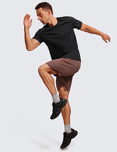 CRZ YOGA Men's Cotton Polyester Short Sleeve T-Shirt Classic Fit Casual Workout Tops Soft Premium Tee4