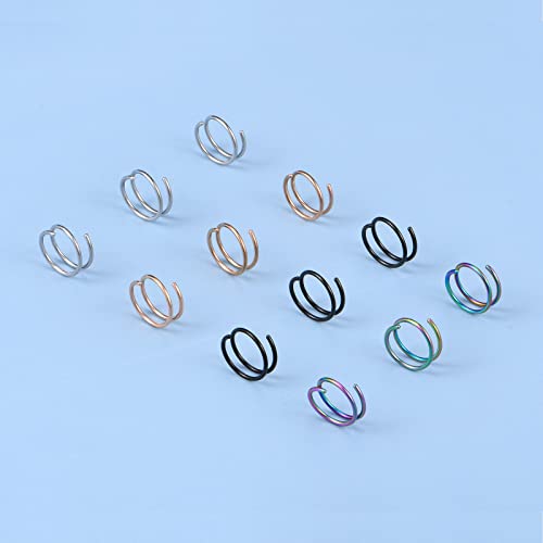 FECTAS Nose Rings Hoops Surgical Steel 18g 20g Gauge 6mm 8mm 10mm 12mm Earrings Piercing Hoops Jewelry for Men Women3