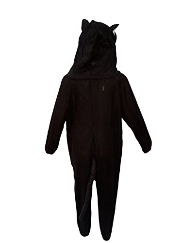 Image of Kaku Fancy Dresses Fleece Cat Domestic Pet Animal Costume For Kids - Black, 5-6 Years | Animal Fancy Dress For Boys & Girls