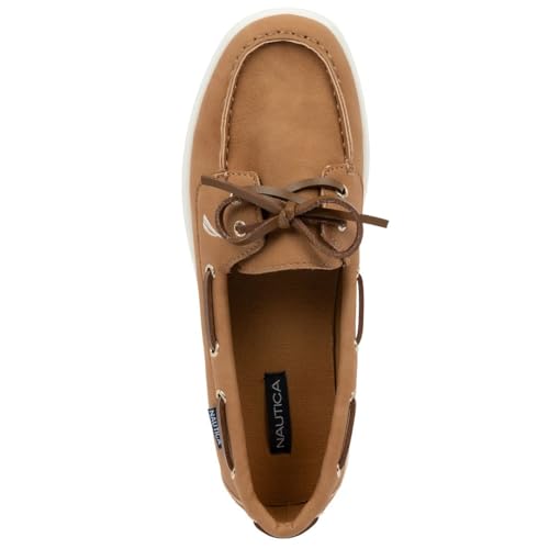Image of Nautica Women's Casual Boat Shoes, Moc-Toe Loafers with Cushioned Insole, Deck Fashion Sneaker