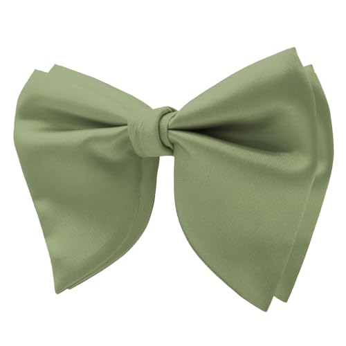 Image of Mens Bow Tie Pre Tied Oversized Bow Ties for Men Satin Bowties for Tuxedo Wedding Party Banquet