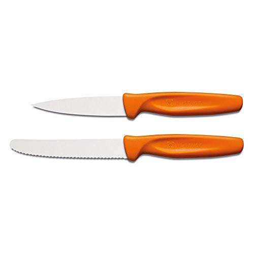 Wusthof Orange Carbon Steel 2 Piece Paring and Serrated Knife Set