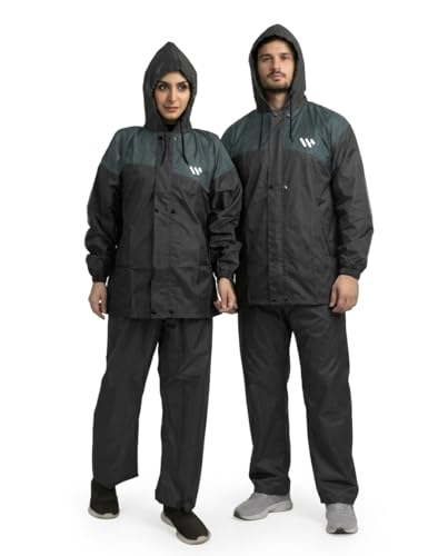 Image of Ranger Unisex 1 Set Rain Suit with Hooded Jacket & Trouser | TPU Coated Bike Riding Wear with Seam Sealed Protection