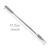 Stainless Steel Lab Laboratory Mini Double-Ended Spatula Semi-Micro Shovel Conical Arrow End Flat End -4PCS