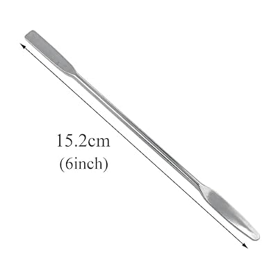 Stainless Steel Lab Laboratory Mini Double-Ended Spatula Semi-Micro Shovel Conical Arrow End Flat End -4PCS