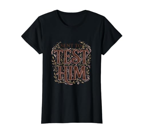 On My Husband's Last Nerve Sent To Test Him T-Shirt, Women, Black, X-Small