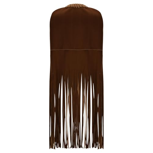 Fringe Vest for Women Fringe Vest Women Western Faux Suede Sleeveless Tassel Long Cardigan Jacket Cowgirl Cowboy Coat3