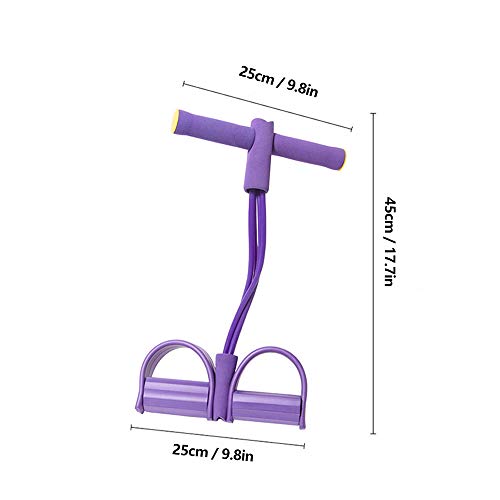 Andoer Fitness Pedal Puller Resistance Band 4 Tubes Elastic Rope Sit-up Pull-up Ombro Ombro Abdômen