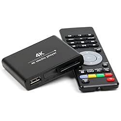 ZUMKUNM Reproductor Multimedia Digital 4K UHD y 1080P para Tarjetas USB y microSD señalización Digital H.265 H.264 MP4 MKV Video MP3 Music JPG Photo 4K HDMI analógico AV Coche Localización y Espacio