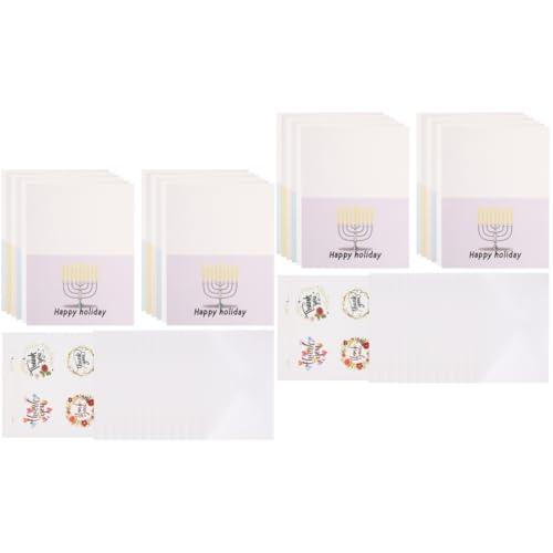 Cartes de vœux Hanoukka haut de gamme avec enveloppes pour accompagner vos cadeaux