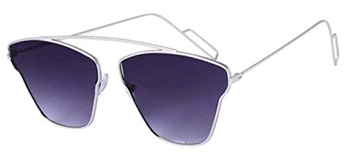 UV Protected Unisex Sunglasses, Oversized Retro Style Goggles, For Men And Women (S2000145M, Blue)-image-10